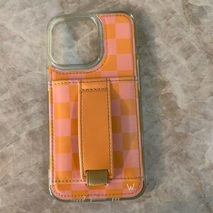 Orange and Pink Checkered Phone Case